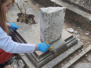 19. yüzyıla ait tarihi mezar taşları onarıldı