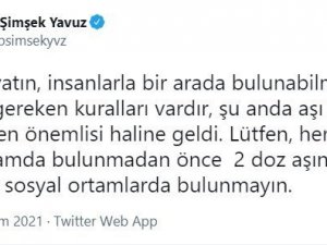 Bilim Kurulu üyesinden, "Sosyal ortamda bulunmadan önce 2 doz aşınızı olun" çağrısı