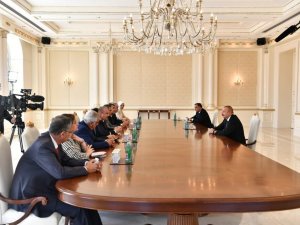 Azerbaycan Cumhurbaşkanı Aliyev, TBMM Başkanı Şentop’u kabul etti