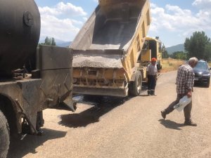 Ovacık’ta yol yapım çalışmaları