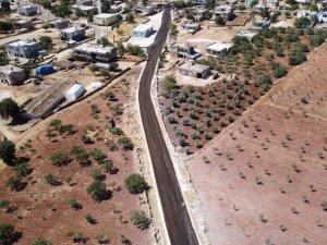 Halfeti kırsalında asfaltlı yol çalışması