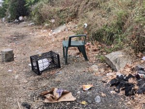 Göl çevresinden onlarca torba atık toplandı