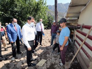Vali Masatlı’dan selden zarar gören alanlarda inceleme
