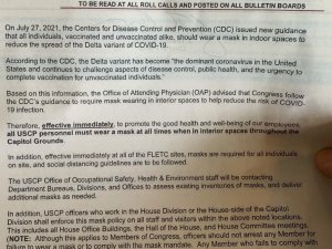 ABD Kongre Binası’nda maske takma zorunluluğu getirildi