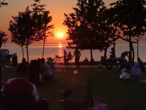 Van Gölü’nde seyrine doyumsuz gün batımı