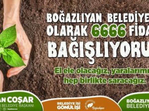 Belediyeden fidan bağışı