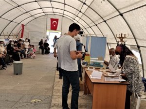 Kırşehir’de mobil çadırda aşılama rekoru