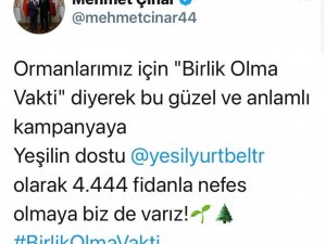 Yeşilyurt Belediyesi 4 bin 444 fidanla nefes olacak