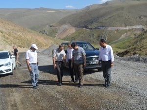 Kaymakam Çiğdem yol yapım çalışmalarını inceledi