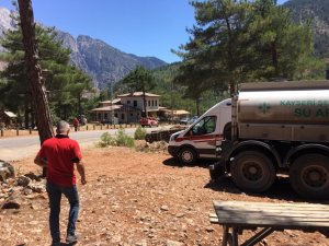 Kayseri Şeker Aladağlar Milli Parkı’ndaki yangın için seferber oldu