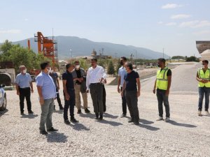 Beton yol tesisinde 80 bin ton malzeme üretildi