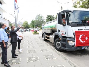 Fatsa Belediyesi’nden yangın bölgesine destek