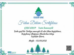 Çebi Grup yanan ormanlar için fidan bağışı yaptı