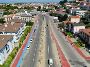 Bağlar Caddesi’nin üst yapı çalışmalarında sona gelindi
