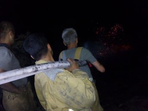 MSB: “Mehmetçik, arazöz ve iş makinaları ile bölgede devam eden yangın söndürme çalışmalarını aralıksız sürdürüyor"