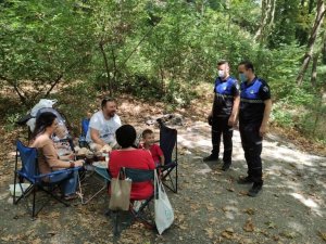 Zabıta ekipleri Nilüfer’de yangın nöbetinde