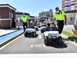 Mamak’taki Çocuk Trafik Eğitim Parkında ilk eğitim verildi