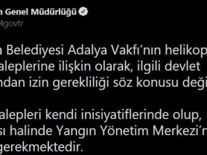 OGM’den helikopter kiralamak için izin isteyen Uysal’a yanıt: “İzin gerekliliği söz konusu değildir”
