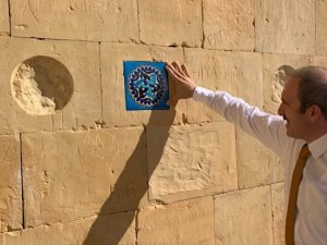 Tarihi Çin-i Maçin Kalesinde 2. etap çini montajına başlandı