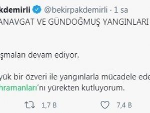 Bakan Pakdemirli, Manavgat yangınının kontrol altına alındığını duyurdu