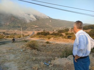 AK Parti’li Savaş yangın bölgesinde