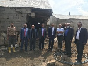 Saadet Partisi heyeti sel bölgesinde