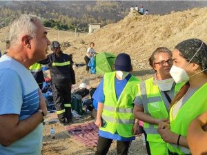CHP Aydın İl Başkanı Ali Çankır, yangın bölgesindeki vatandaşlarla bir araya geldi