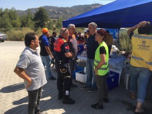 Büyükşehir yangın bölgesinde yaraları sarıyor