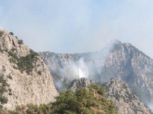 Sütçüler’deki yangında 1 hafta geride kaldı, soğutma çalışmaları devam ediyor