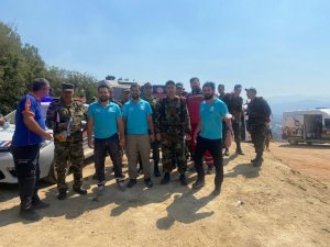 Edirne İl Sağlık Müdürlüğünden yangın bölgesine destek