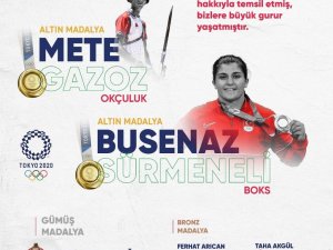 Cumhurbaşkanı Recep Tayyip Erdoğan: "Tokyo 2020’den rekor sayıda madalyayla dönen Olimpiyat Millî Takımımızı canı gönülden tebrik ediyorum. Madalya kazansın kazanmasın, her bir evladımız Türkiye’yi hakkıyla temsil etmiş