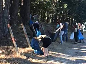 Kazdağları’nda yangına sebep olabilecek çöp bırakmadılar