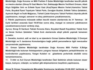 Sinop’ta mangala saat kısıtlaması