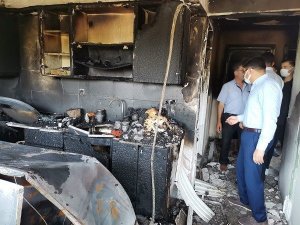 Nazilli Belediyesi’nden evi yanan çifte yardım