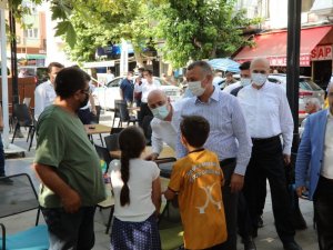 Büyükakın ve Bıyık, Çınaraltı’nda vatandaşlarla buluştu