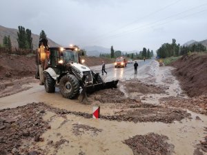 Sel Oltu’da seralara zarar verdi, kümes hayvanları telef oldu