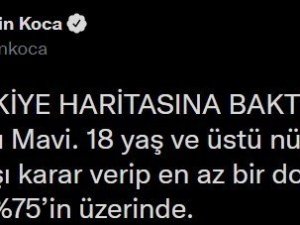 Bakan Koca 26 ilin aşı haritasında maviye döndüğünü duyurdu