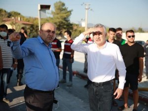 AK Partili Savaş yangın bölgesinde