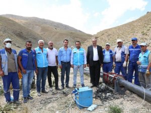 VASKİ Genel Müdürü Kaplan ve mahalle muhtarları İspiriz Dağı’nda devam eden çalışmaları inceledi