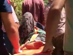 Ayağı kırılan kadın için dere tepe aşıldı