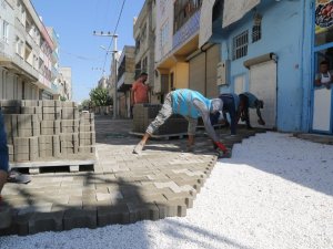 Eyyübiye sokakları kilitli parke taşlarla döşendi