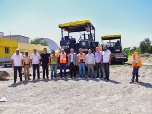 Ceylanpınar’da hastane çevresinde yol çalışması