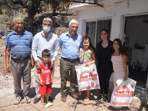 Başkanlardan yangın bölgesinde inceleme