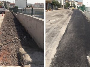 Derince’de yol çalışmaları sürüyor