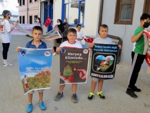 Sporcu çocuklardan çevre temizliği