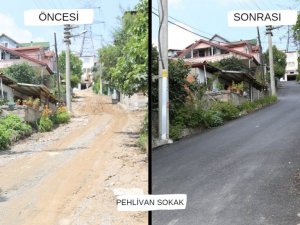 Alt yapıları tamamlanan tüm ara sokaklar sıcak asfaltla kaplanıyor
