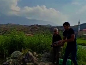 Yol üzerinde bulunan Macar ördeği doğaya bırakıldı