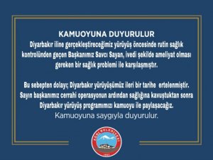 2 bin kişilik Diyarbakır yürüyüşü ertelendi