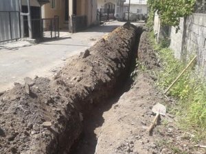 Köylerde içme suyu kanal çalışmaları yapılıyor