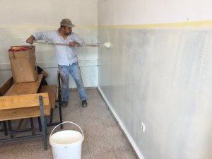 Selin vurduğu okul eğitim-öğretime hazırlanıyor